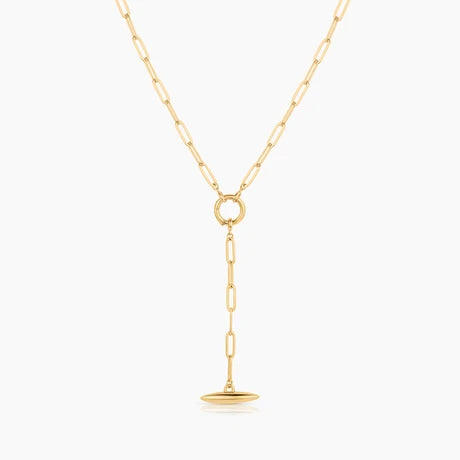 Finn Paperclip Toggle Lariat Necklace
