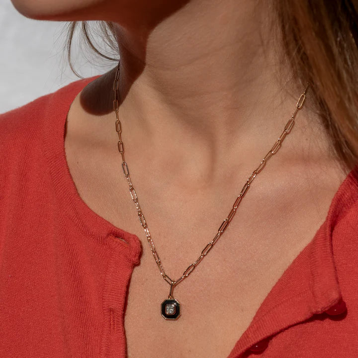 Florence Black Enamel Charm