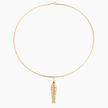Load image into Gallery viewer, Goldie Pave Fish Charm