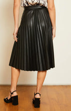 Load image into Gallery viewer, Annette Black Vegan Leather Skirt