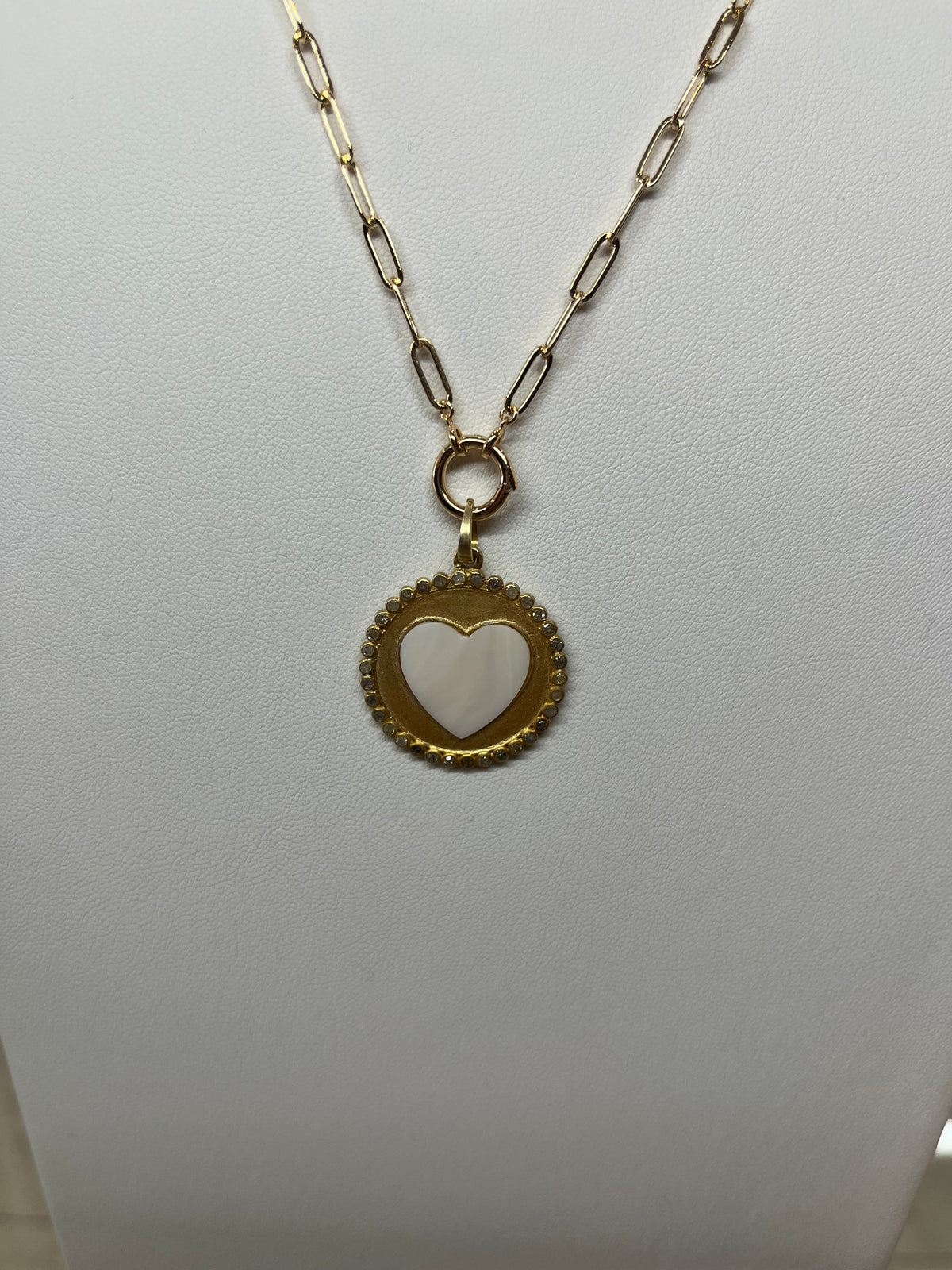 Mother of Pearl Heart Charm