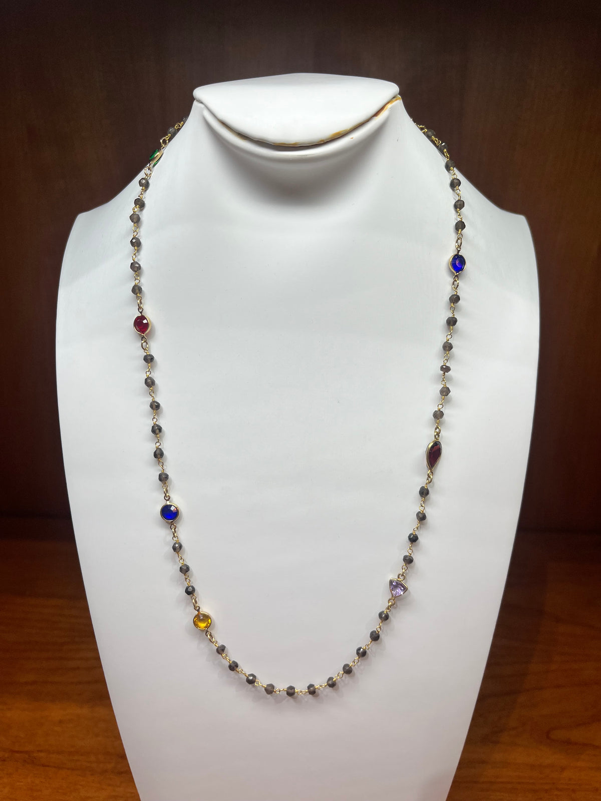 Smokey GG Necklace with Star Pendant