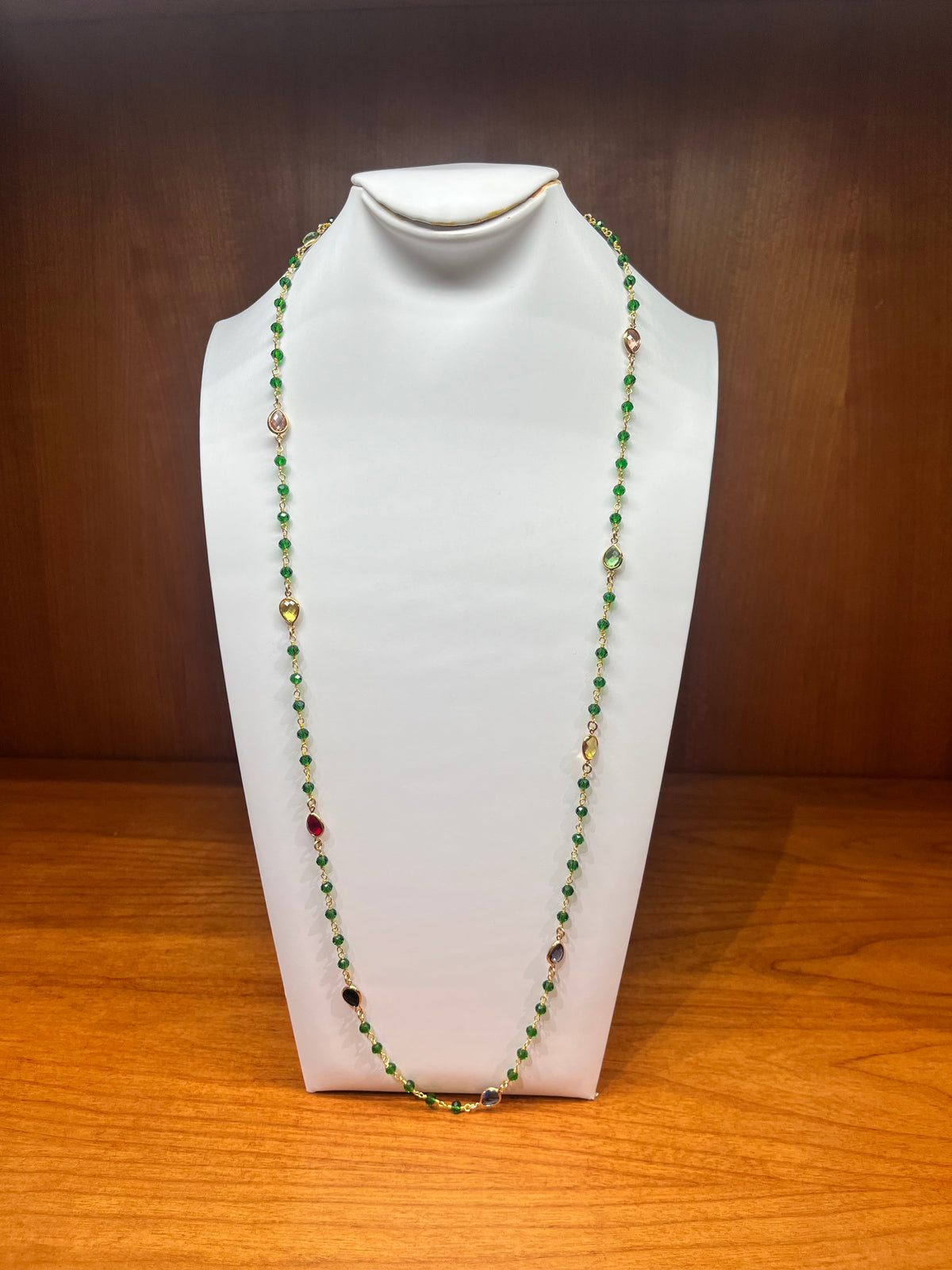 Green CZ GG Necklace