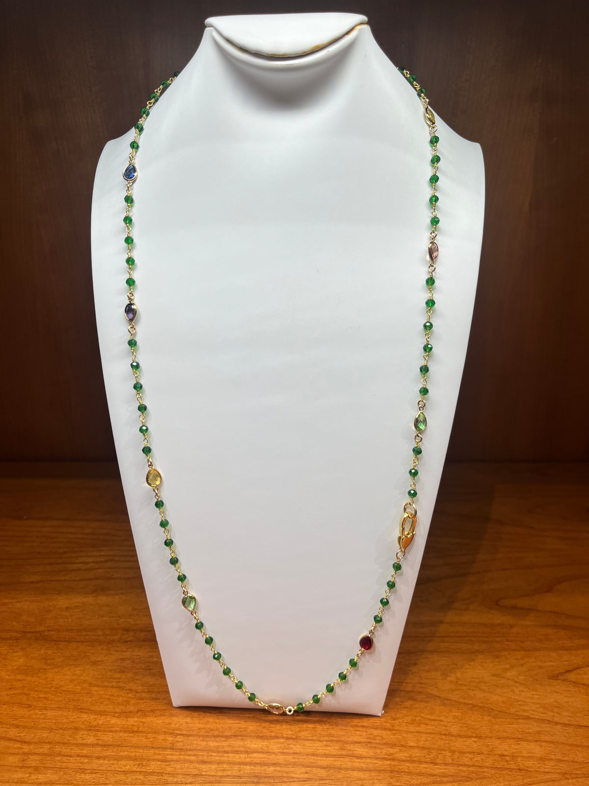 Green CZ GG Necklace