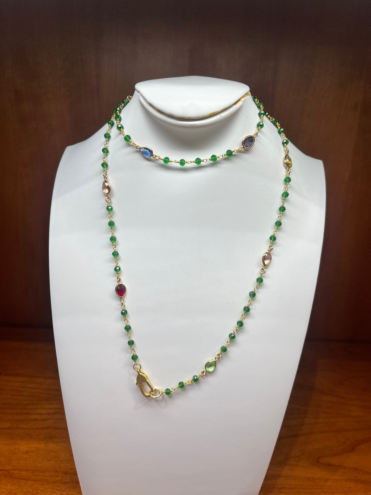 Green CZ GG Necklace