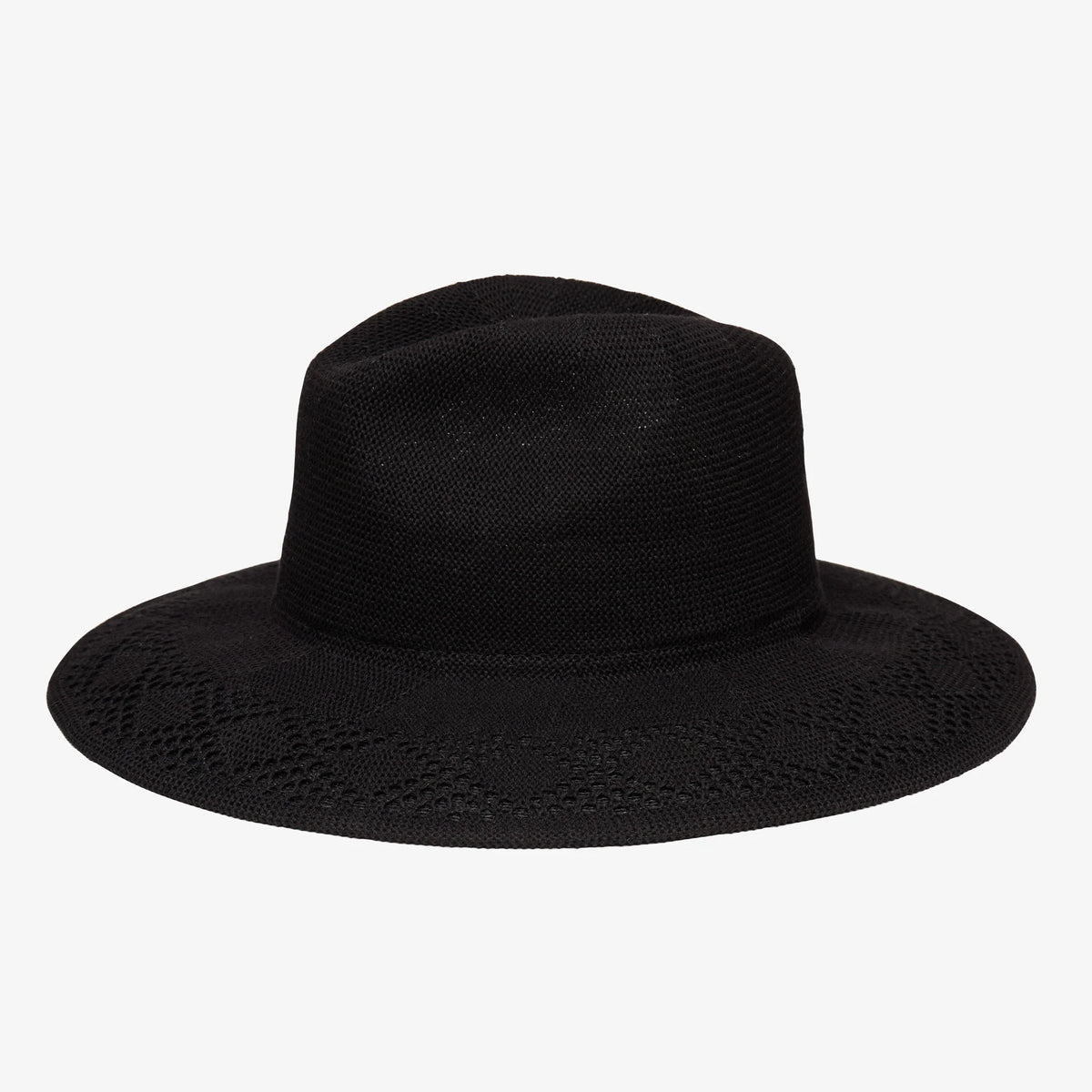 Evie Mesh Packable Sun Hat in Black