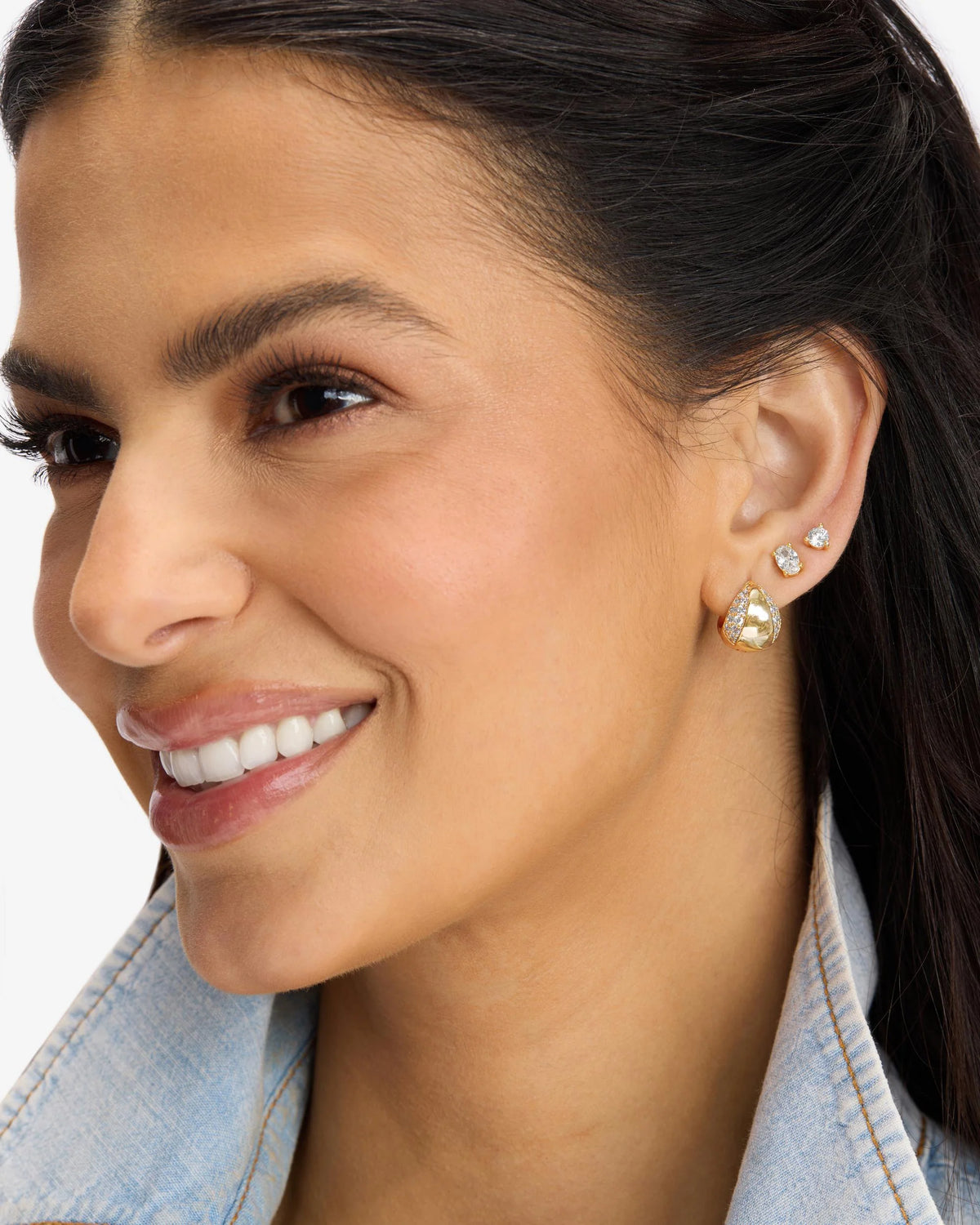 Lil' Norah Split Pavé Earrings