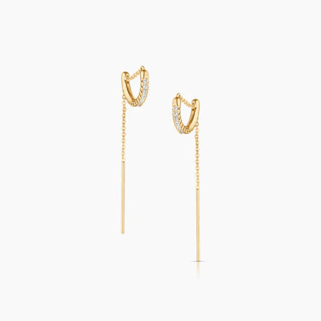 Lila Pave Threader Earrings