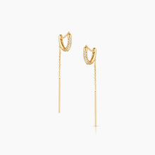 Load image into Gallery viewer, Lila Pave Threader Earrings