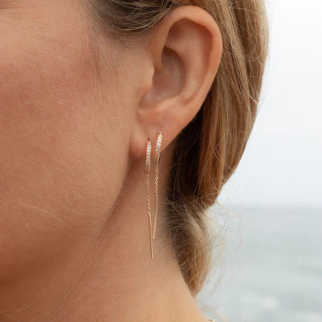 Lila Pave Threader Earrings