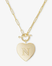 Load image into Gallery viewer, Love Letters Heart Medallion Necklace