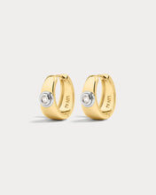 Load image into Gallery viewer, The Luna Bezel Hoops