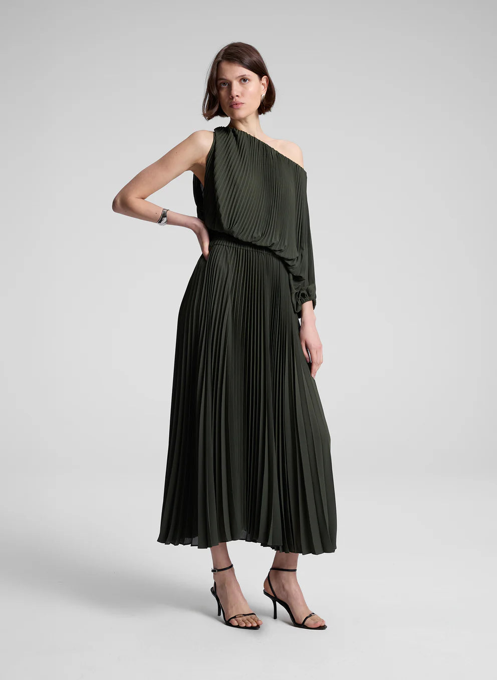 Mara Pleated Midi Dress