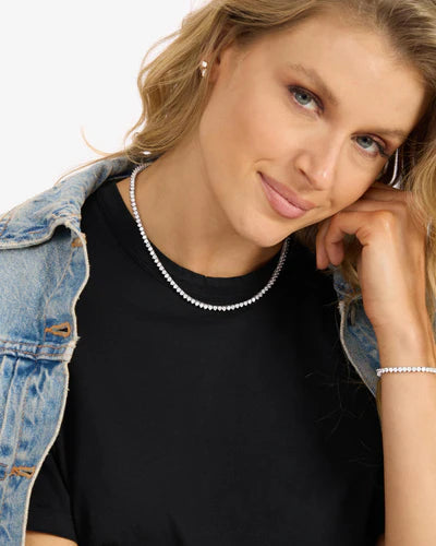 Not Your Basic Tennis Necklace 16"
