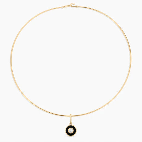 Olivet Black Enamel Charm