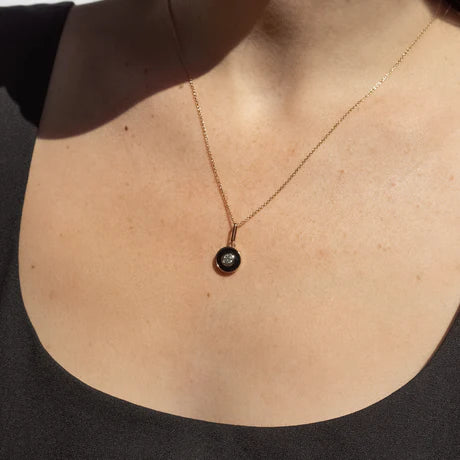 Olivet Black Enamel Charm