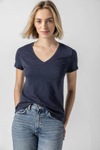 Load image into Gallery viewer, V-Neck Short Sleeve Back Seam