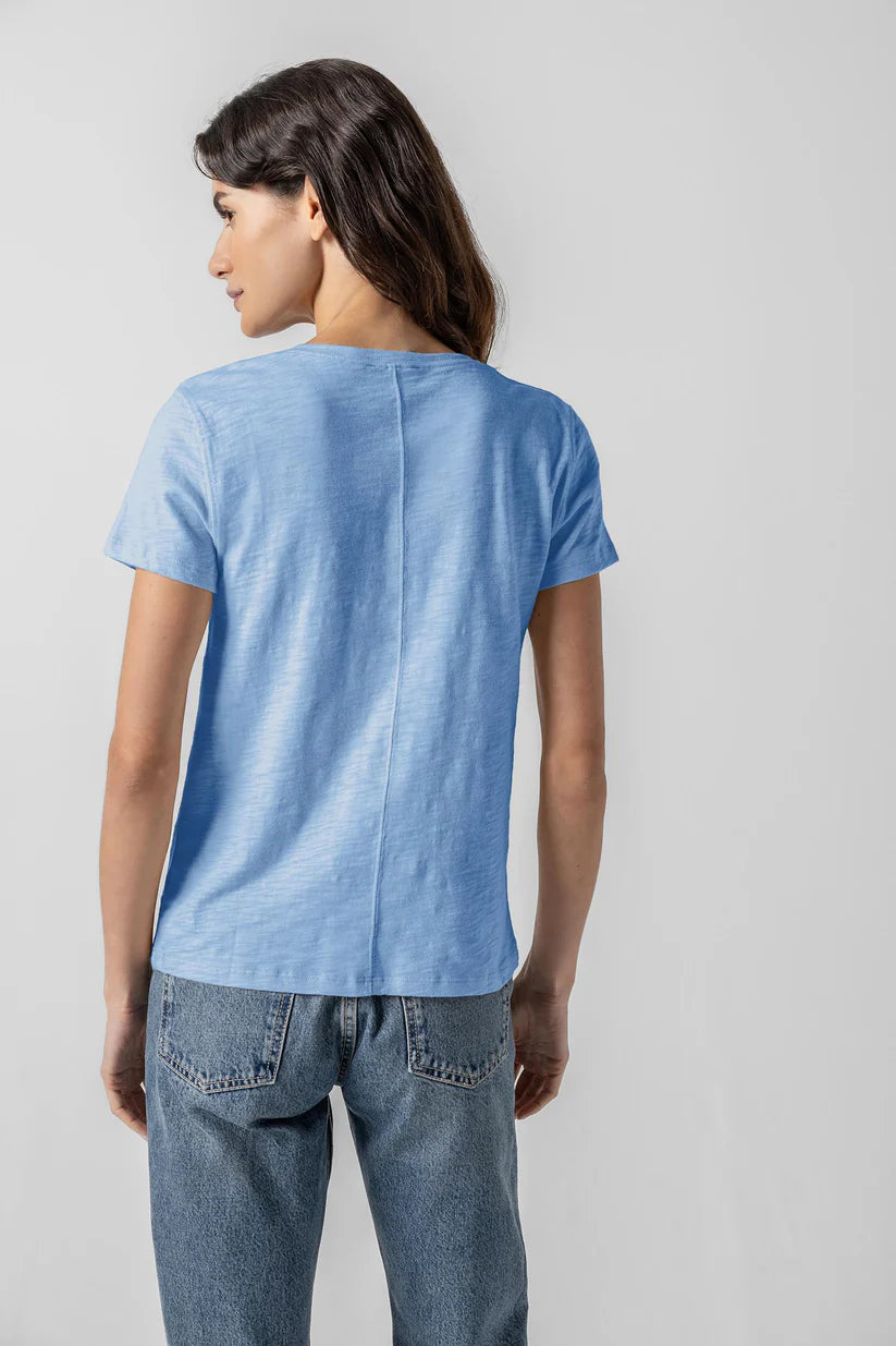 Short Sleeve Back Seam Crewneck