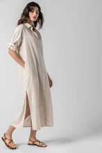Load image into Gallery viewer, Striped Maxi Shirt Dress