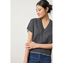 Load image into Gallery viewer, Short Sleeve V-Neck Pullover Sweater