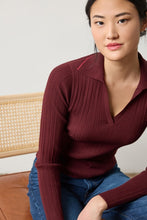 Load image into Gallery viewer, Long Sleeve Rib Henley Sweater