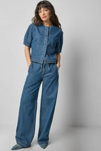 Load image into Gallery viewer, Denim Full Sleeve Seamed Top