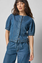 Load image into Gallery viewer, Denim Full Sleeve Seamed Top