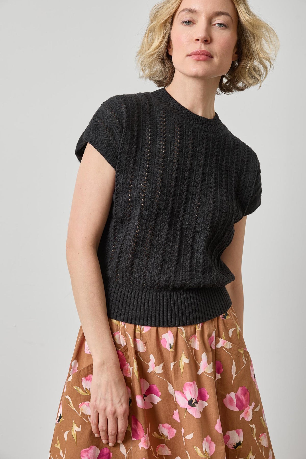 Novelty Stitch Wedge Sweater