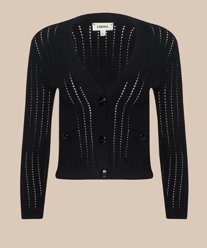 Irvin Pointelle Knit Cardigan