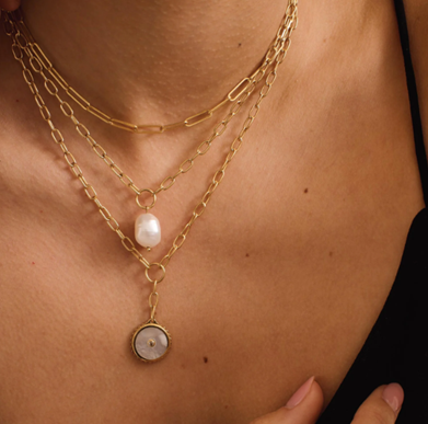 Halcyon Shield Drop Necklace