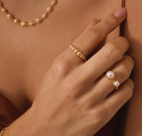 Riviera Double Pearl Ring