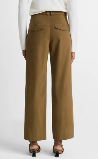 Mid Rise Faux Leather Pants