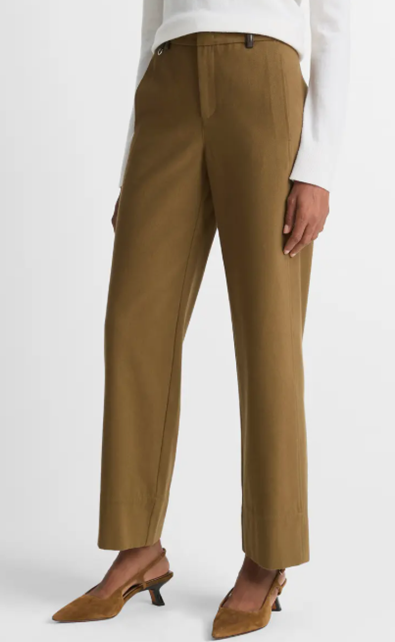 Mid Rise Faux Leather Pants