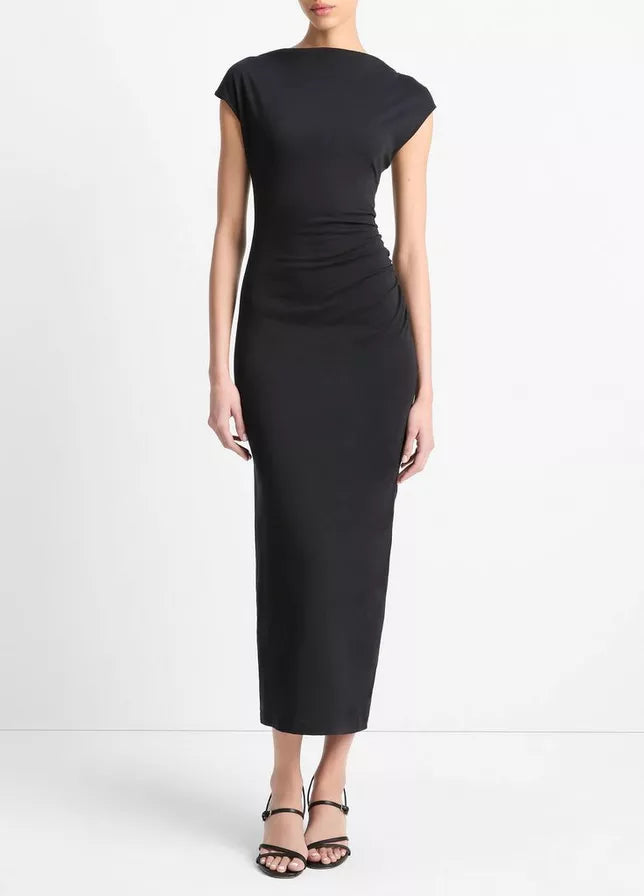 Cowl Neck Muscle Tee Dress