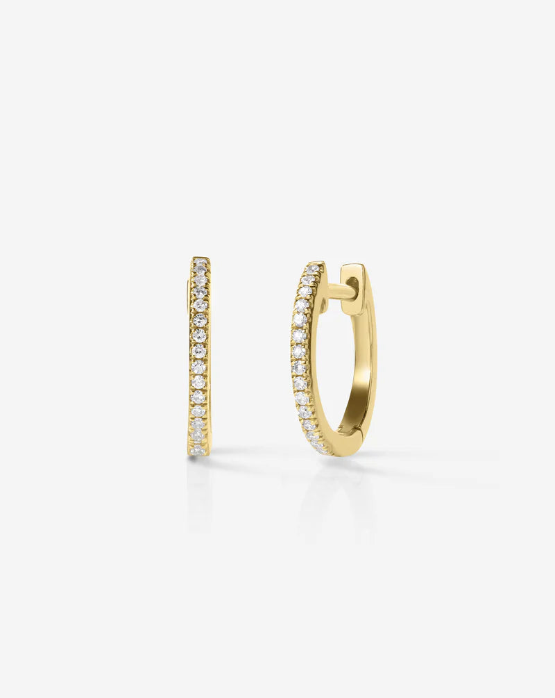 14k Diamond Circular Earrings