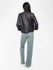 Veryn Crinkled Leather Blazer