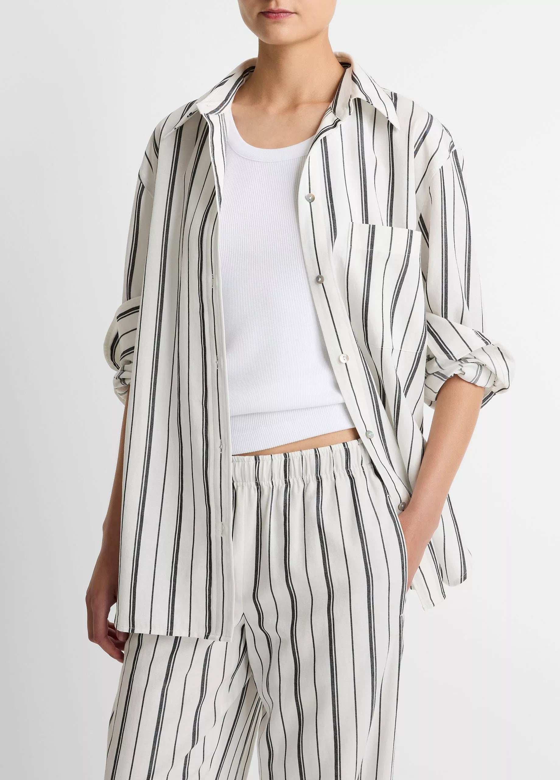 Resort Stripe Oversized Shirt