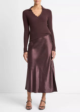 Load image into Gallery viewer, Ribbed Cashmere-Silk Polo Sweater