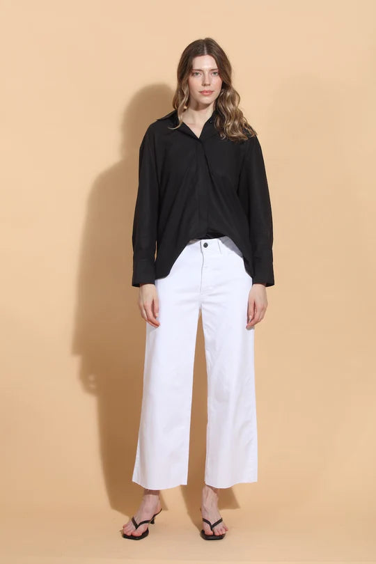 Cotton Shirt with 3-D Applique Lace