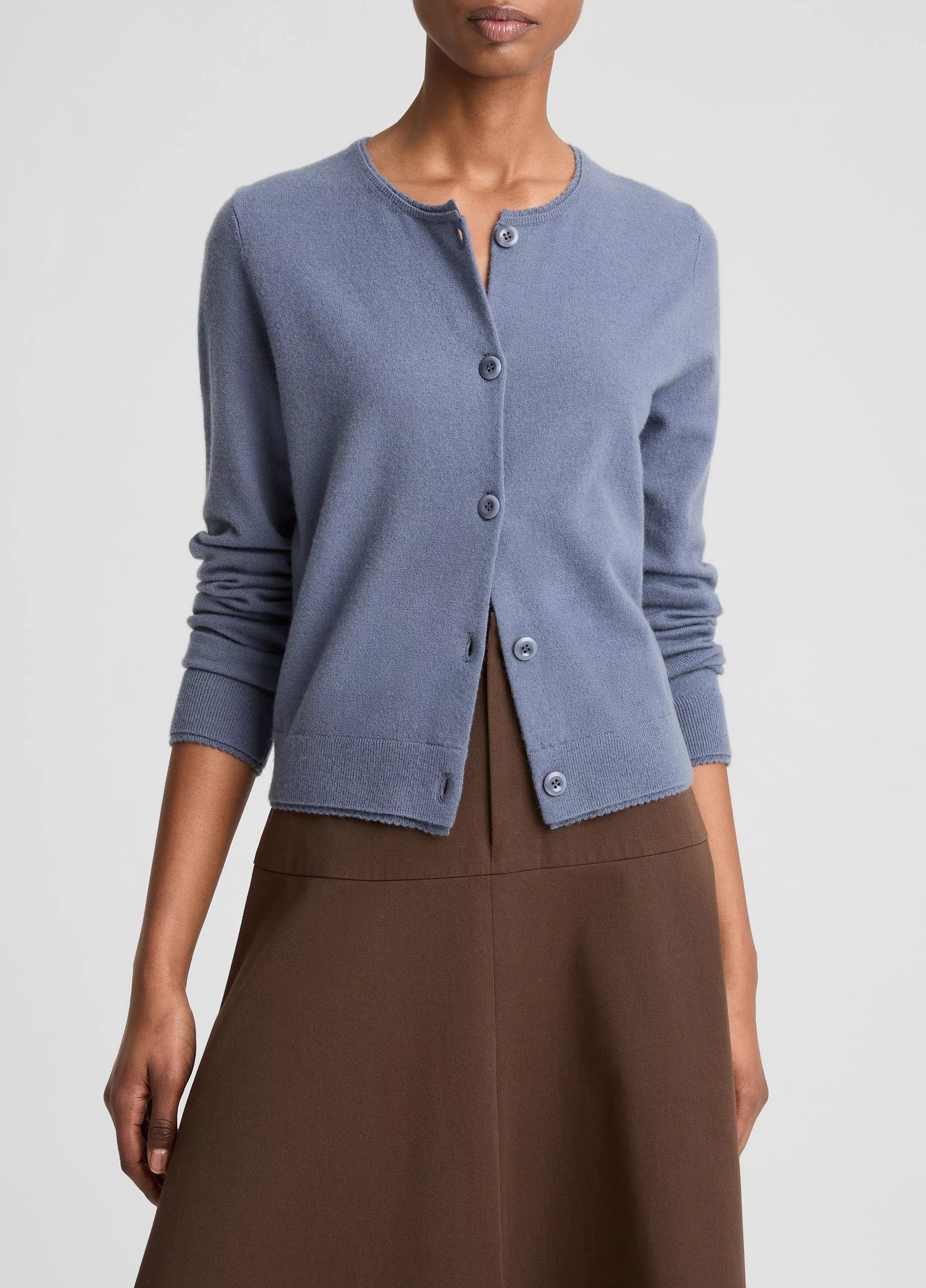Scallop-Trim Cardigan
