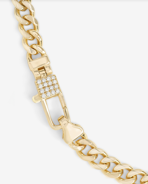 Julian Pave Lock Necklace 5MM