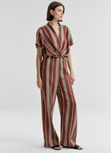 Load image into Gallery viewer, Leonore Short Sleeve Striped Linen Shirt