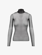 Load image into Gallery viewer, Chic Mesh Turtle Neck Long Sleeve