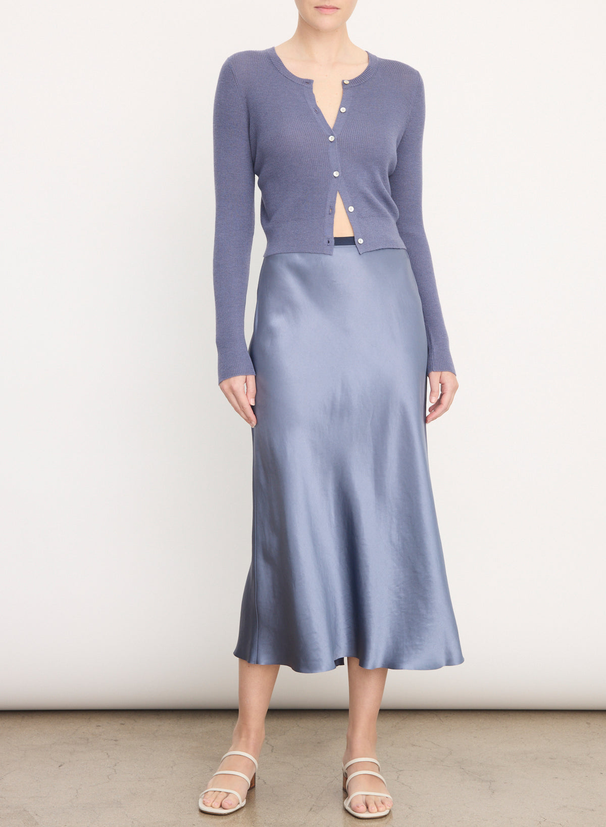 Contrast Satin Skirt