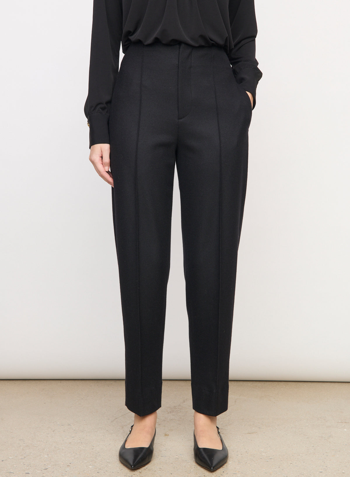 High Waist Tailored Carrot Trouser