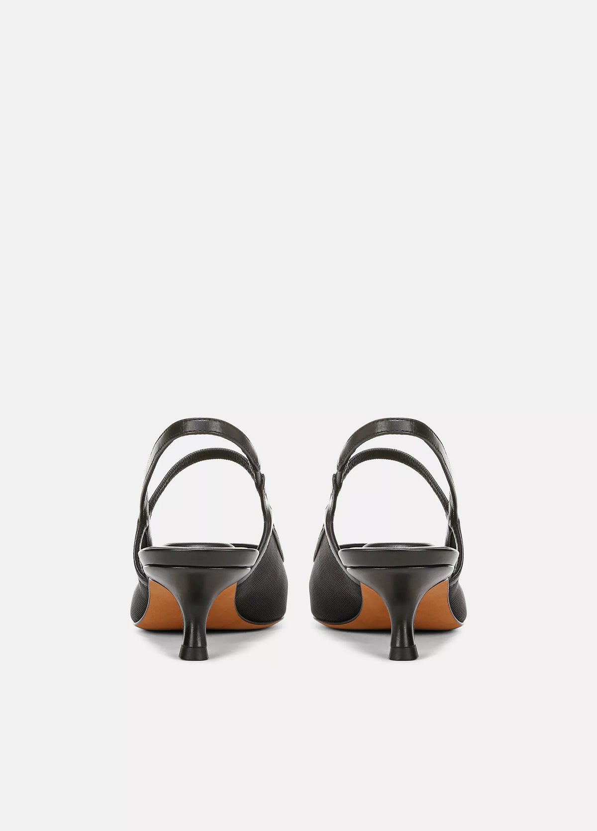 Venice Leather Mesh Kitten Heel Shoes
