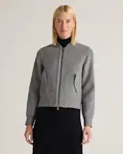 Load image into Gallery viewer, Double Faced Merino Wool Bomber Jacket