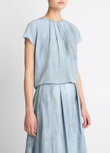 Load image into Gallery viewer, Washed Ombré Silk Cap-Sleeve Blouse