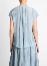 Load image into Gallery viewer, Washed Ombré Silk Cap-Sleeve Blouse