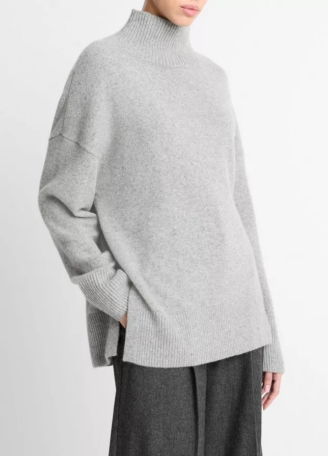 Dropped Shoulder Turtle Neck